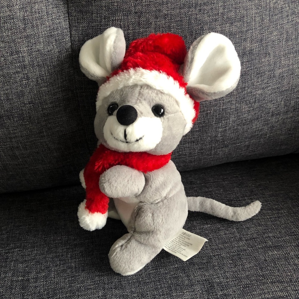2001 Sears Plush Beanie Charity Mouse Wishkers Christmas